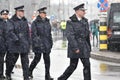 Military and police officers at a national event Royalty Free Stock Photo