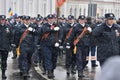 Military and police officers at a national event Royalty Free Stock Photo