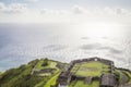 Military post in Brimstone Fortress, Saint Kitts and Nevis Royalty Free Stock Photo