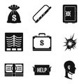 Military punishment icons set, simple style Royalty Free Stock Photo