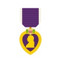 Military purple heart medal icon