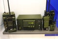 Military radio transmitter station placed on stand Royalty Free Stock Photo