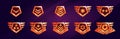 Military rank badges, army insignia icons Royalty Free Stock Photo