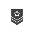 Military rank vector icon Royalty Free Stock Photo