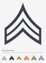 Military Ranks and Insignia. Stripes and Chevrons of Army