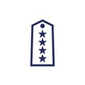 Military ranks insignia on white, vector