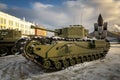 Military retro equipment-exhibit of the military history Museum, Yekaterinburg, Upper Pyshma, Russia, 03.11.2019