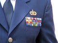 Military ribbons on jacket