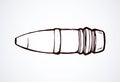 Military rocket. Vector drawing Royalty Free Stock Photo