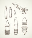 Military rocket. Vector drawing