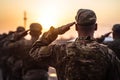 military salutes, soldiers are being trained generative ai