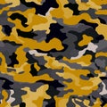 Military sand color camo endless wallpaper. Abstract grey camouflage seamless pattern