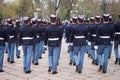 Military school cadets in the oath ceremony