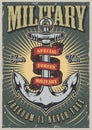 Military SEAL vintage colorful poster