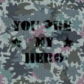 Military seamless background with text vector