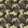 Military Seamless Pattern. Camouflage Background. Camo Fashion Texture. Army Uniform Royalty Free Stock Photo