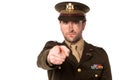 Military serviceman pointing you out Royalty Free Stock Photo