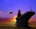 The military ship Royalty Free Stock Photo