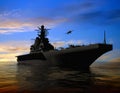 The military ship Royalty Free Stock Photo