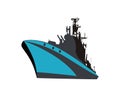 Military ship design vector