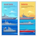 Military Ships Vertical Banners