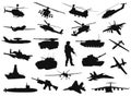 Military silhouettes