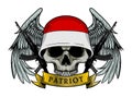 Military skull or patriot skull with INDONESIA flag Helmet