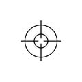 Military sniper rifle scope collimator sight icon