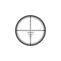 Military sniper rifle scope collimator sight icon Royalty Free Stock Photo