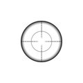 Military sniper rifle scope collimator sight icon Royalty Free Stock Photo