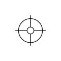 Military sniper rifle scope collimator sight icon