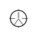 Military sniper rifle scope collimator sight icon