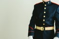 Military soldier wearing his dress uniform Royalty Free Stock Photo