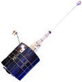 Military space navigation-communications satellite Royalty Free Stock Photo