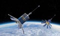 Military space navigation-communications satellites Royalty Free Stock Photo
