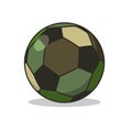 Military sport ball. Army Sports accessory for games. camouflage