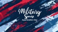 Military spouse appreciation day - holiday in United States of America. Abstract painted flag in grunge heart shape. Template for Royalty Free Stock Photo