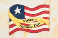 Military Spouse Day message with retro wood American flag Royalty Free Stock Photo