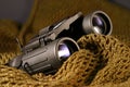 Military spyglass closeup Royalty Free Stock Photo