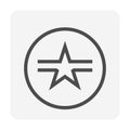 Military star vector icon design. 48x48 pixel.