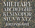 Military stencil typeface