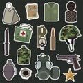 Military stickers Royalty Free Stock Photo