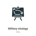 Military strategy vector icon on white background. Flat vector military strategy icon symbol sign from modern army collection for Royalty Free Stock Photo
