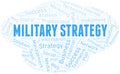 Military Strategy word cloud create with text only.