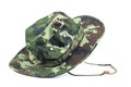 Military style hat.