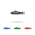 Military submarine icons. Elements of transport element in multi colored icons. Premium quality graphic design icon. Simple icon