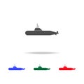 Military submarine icons. Elements of transport element in multi colored icons. Premium quality graphic design icon. Simple icon