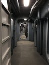Military Submarine Interior Long and Empty Passageway