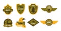 Military symbol and army badge set vector