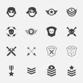 Military symbol icons . vector . illustration.